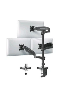 MOUNT PRO Triple Monitor Mount for Max 32" Computer Screen, Adjustable 3 Moni... - Photo 1/2
