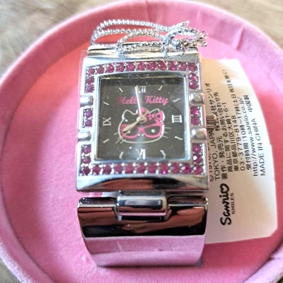 Reloj pulsera brazalete y piedras Hello Kitty gafas kawaii sin usar Sanrio descontinuado Foto 1 de 4