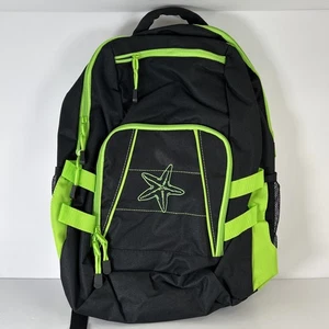 New ATC Authentic T-Shirt Co Student Laptop Backpack Black Green 2 Outer Pockets - Bild 1 von 11