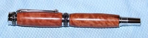 Handmade Majestic Jr Fountain Pen - Iridium Point Nib -Aussie Red River Gum Wood - Picture 1 of 6