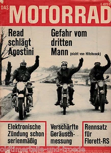 Das Motorrad Heft 20 5.Oktober 1968 Read schlägt Agostini Rennsatz Florett RS - Bild 1 von 1