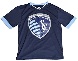 Boys Kansas City Sporting MLS Soccer Jersey, Youth XSmall (S 4/5) NWT Navy Blue - Picture 1 of 3