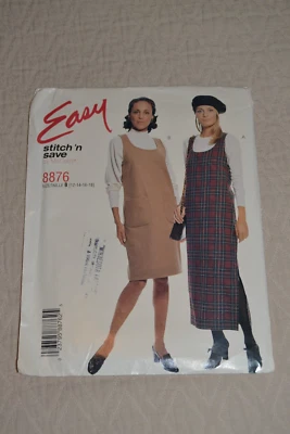 Stitch 'n Save by McCalls 8876 sewing pattern,  womens jumper dress, size 12-18 - Image 1 of 3