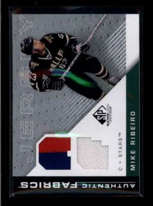 MIKE RIBEIRO 2007/08 SP GAME USED AUTHENTIC FABRICS DUAL GAME WORN JERSEY AJ8752