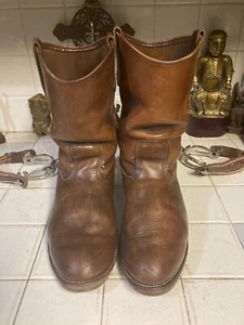 RED WING SHOES 1155 VINTAGE CHORE FARM WORK BOOTS USA MADE VINTAGE BLACK 12 EE - Picture 1 of 11