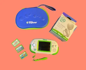 LeapFrog Leapster Explorer System with Stylus Bundle: 3 Games, Case, Power Cord - Picture 1 of 12