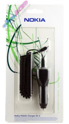 NOKIA DC4 CARICA BATTERIE DA AUTO PER 2600 6111 6125 6131 6300 6500 DC-4 NUOVO - Immagine 1 di 3