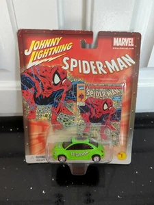 Johnny Lightning Marvel Car Series SpiderMan #1 McFarlane '98 VW Beetle Green - Picture 1 of 5