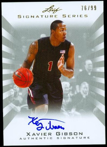 2012-13 Leaf Signature Silver #XG1 Xavier Gibson/99 Auto/99 - NM-MT