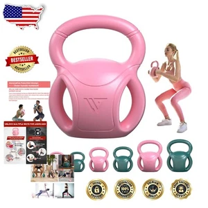 Kettlebell rosa de 20 libras con tres asas para entrenamiento de núcleo y fuerza - Imagen 1 de 11