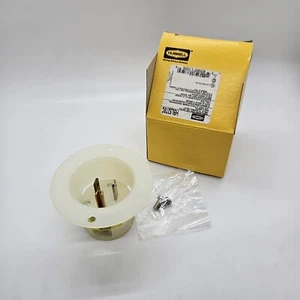 Hubbell Hbl5278c Flanscheinlass, 15 A Verstärker, 125 V AC, Panelhalterung, Einlass, - Bild 1 von 4