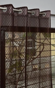 New 2 Piece Net Transparent Window Curtain Set - 5 feet - Picture 1 of 4