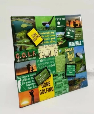 ⛳NIP⛳ 7x7 MAGNETIC GOLF MESSAGE BOARD, PHOTO FRAME, RECIPE CARD HOLDER 4 MAGNETS - Image 1 of 4