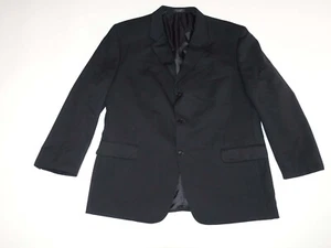 Jones New York Men's Suit Jacket Size 48 Regular Black 100% Wool Blazer 48R JNY - Picture 1 of 8
