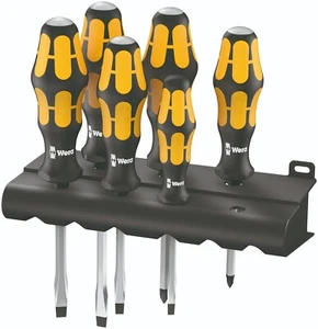 Juego de destornilladores de cincel Kraftform Wera 932/918/6 con rack 05018287001 - Imagen 1 de 11