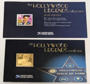 Lingote de plata fina Elvis .999 oro 24K estampado USPS en capas - Leyendas de Hollywood - Imagen 1 de 8