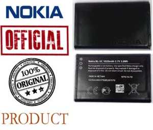 BL-5C - 1020mAh - Batterie Pile Accu Original Nokia Pour E50 E60 / 216 dual sim - Photo 1 sur 1