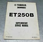 Nice OEM Yamaha ET250B Snowmobile Supplementary Service Manual 8G5-28197-10
