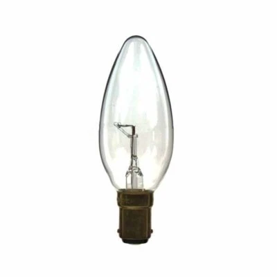 CANDLE 240V 40W BA15D CLEAR LIGHT BULB dimmable - Image 1 of 2