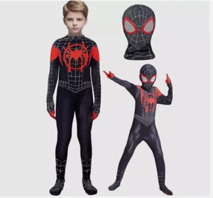 Superheld Spider-Man Kostüm Miles Halloween Overall Kinder Jungen Cosplay Body - Bild 1 von 8