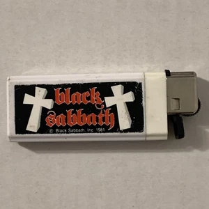 Vintage 1981 Black Sabbath Cigarette Lighter Officially Licensed 1980s Empty - Picture 1 of 8
