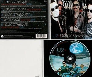 U2 *VG+* "DISCOTHEQUE 4 MIXES+HOLY JOE"  1997 US ISLAND 5-TRACK PICTURE CD  - Picture 1 of 1