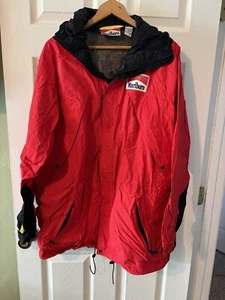 Marlboro Adventure Team Jacke Herren XL rot Parka Nylon Windbreaker Vintage - Bild 1 von 8