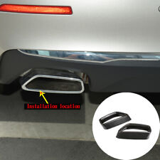 Exhaust Tail Pipe Tip Cover Black Replacement  For BMW 5 Series G30 G38 2018-21
