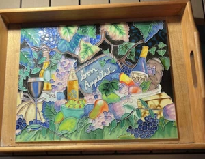 buntglas serviertablett - Bild 1 von 5