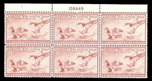 MOMEN: US STAMPS #RW13 DUCK PLATE BLOCK MINT OG NH LOT #77082 - Picture 1 of 2