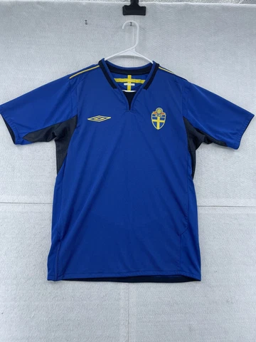 Sweden SvFF Football Jersey Adult Small Blue Umbro Soccer Shirt Men's Cover