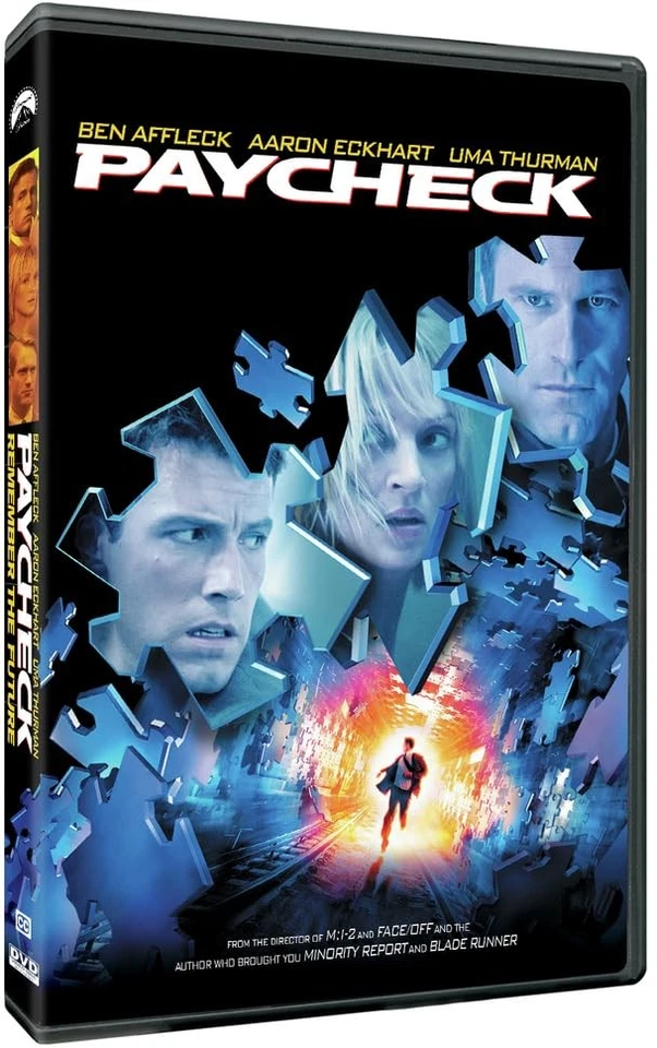 Paycheck (DVD) Ben Affleck Aaron Eckhart Uma Thurman John Woo - Image 1 of 1