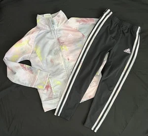 adidas Little Kids Track Pants Jumpsuit Black/Tie-Dye Size 6 - Picture 1 of 13