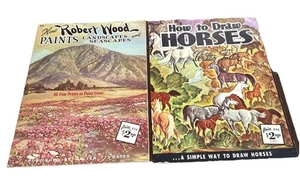 Vintage Walter T. Foster KUNST Bücher WIE MAN ZEICHNET & MALT Menge 2 Landschaften und Pferd - Bild 1 von 7
