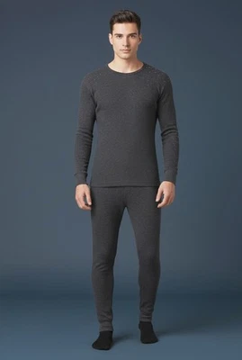 Men's Thermal Long Sleeve T-Shirt Crew Neck Warm Winter Base Layer Top - Image 1 of 4