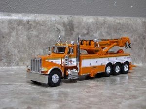 DCP 1/64 Orange White Tri-State 389 Peterbilt Rotator Wrecker Truck Farm Toy - Picture 1 of 4