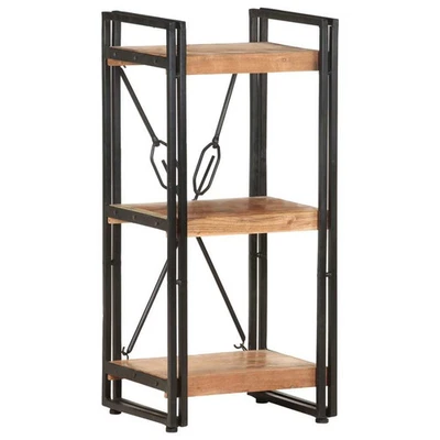 Bookcase Natural Wood and Black - Image 1 of 4