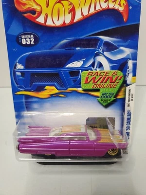 Cadillac #032 1959 Hot Wheels First Editions Custom 2002 pink pearl diecast 1 64 Foto 1 de 4
