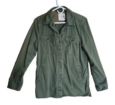 LOGG H&M US 6 Denim Jacket Green Olive - Image 1 of 4