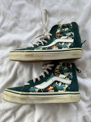 VANS Sk8-Hi Cremallera Mítica Brillo Verde azulado profundo Cremallera Prendas para el torso altas Talla 13 Juvenil Foto 1 de 4