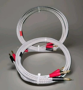 QED Silver Anniversary 2 x 1.7 metre Bi-wire speaker cable set with B.plugs No.1 - Picture 1 of 18