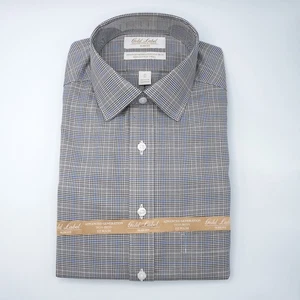 Roundtree Yorke Gold Label Hemd 15"-33" SLIM dunkelbraun weiß blau bügelfrei Neu mit Etikett - Bild 1 von 12