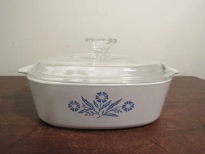 Corning Ware Blue Cornflower 2 QT Casserole A2B w/ Pyrex Lid A9C - Picture 1 of 9