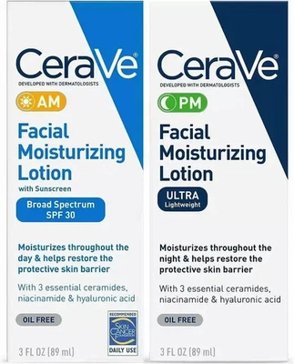 CeraVe Facial Moisturizing Lotion AM/PM mit 3 essentiellen Ceramiden 89ML