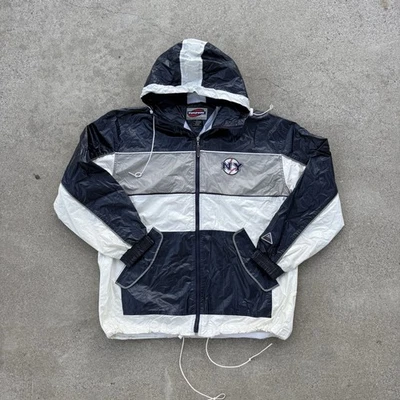 Винтажный бак MLB New York Yankees с капюшоном дождя пальто ветровка куртка XL Корея - Изображение 1 из 4