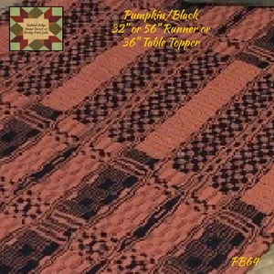 PUMPKIN/BLACK Throw & Table Top Collection - Picture 1 of 9