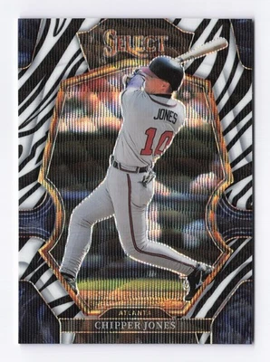 2023 Panini Select Chipper Jones SSP Premier Level SP Zebra Wave Prizm Case Hit - image 1 of 2