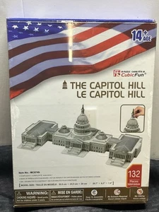 New 3D Puzzle Cubic Fun, The Capitol Hill, World's Great Architecture 132 pieces - Picture 1 of 2