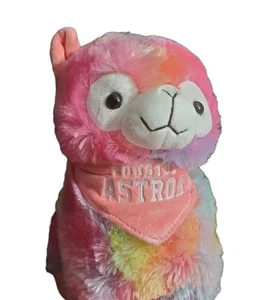 Houston Astros FOCO Rainbow Llama Plush 13” Pink Embroidered Bandana - NWT - Picture 1 of 9