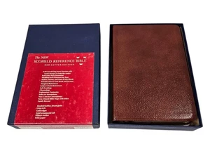 Neu Scofield Referenzbibel rote Buchstabenausgabe Konkordanz 9251 braun Leder - Bild 1 von 17